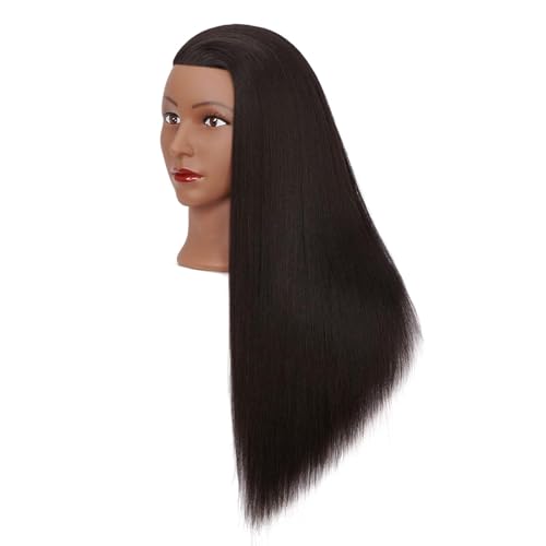 26-28" Synthetic Fiber Cosmetology Hair Mannequin Head 7E9913W2720