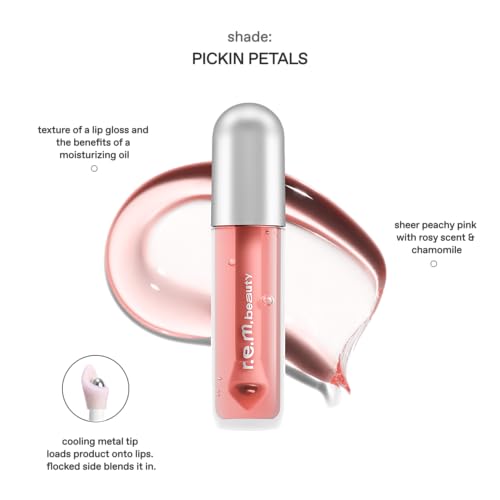r.e.m. beauty Essential Drip Lip Oil - Pickin Petals Hydrating Gloss