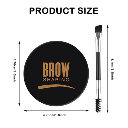 WTFACE Eyebrow Pomade Kit with Dual-Ended Brush - Waterproof & High Pigment #05 Black