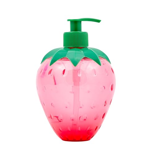 Strawberry Vanilla Soap Dispenser - Refillable 16.9oz Pump for Kitchen & Bathroom