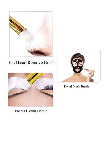 White Eyelash Shampoo Brush Set - 20 Pcs Soft Cosmetic Brushes for Lash Extensions