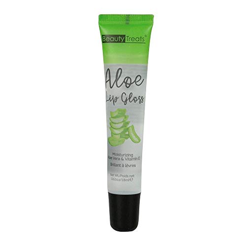 Aloe Lip Gloss with Vitamin E - 2 Pack Beauty Treats Moisturizing Gloss