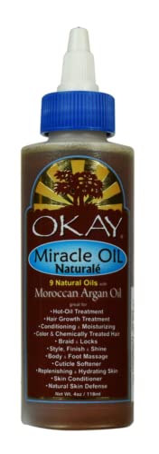 OKAY Miracle Oil 4oz – Multi-Use Hair & Skin Growth Oil, Paraben-Free