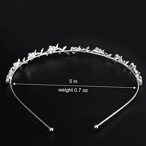 Silver Bridal Headband Crown - AOPRIE Fairy Hairpiece