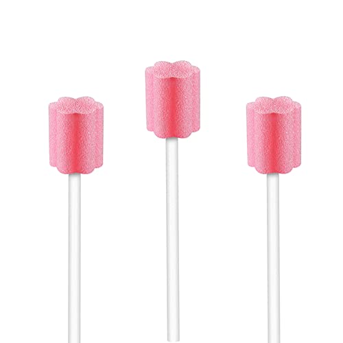 Disposable Oral Swabs 50 Pack for Dry Mouth & Elderly Oral Care - Latex-Free, Individually Wrapped