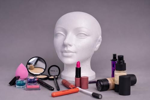 Smoothfoam 10-Inch Styrofoam Mannequin Wig Head for Display and Styling