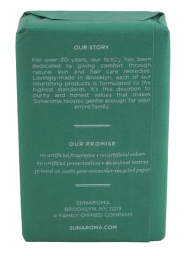 Sunaroma Eucalyptus, Tea Tree & Ginger Soap Bar, 8 Ounce (Pack of 2)