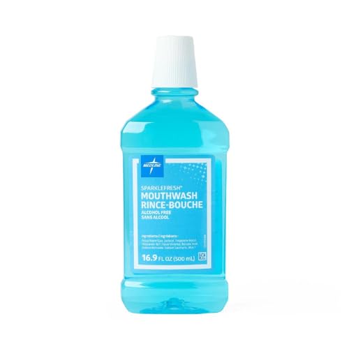 Medline Sparkle Fresh Alcohol-Free Mouthwash for Sensitive Gums 16.9 oz