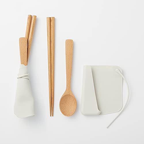 MUJI Gray Silicone Cutlery Cover for Chopsticks and Utensils
