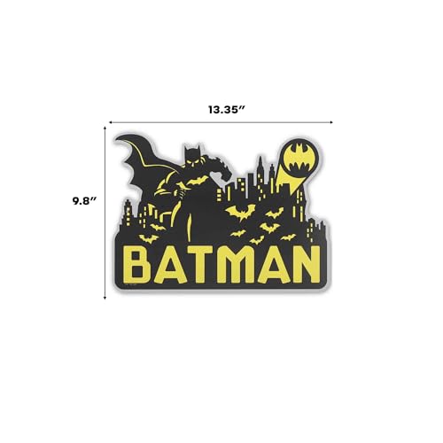 Batman Silhouette Wall Art | Vintage Bat Signal Metal Sign