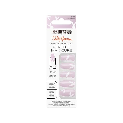 Sally Hansen Salon Effects Press-On Nails - Easy, Non-Damaging Manicure Kit, 24 Nails & Accessories