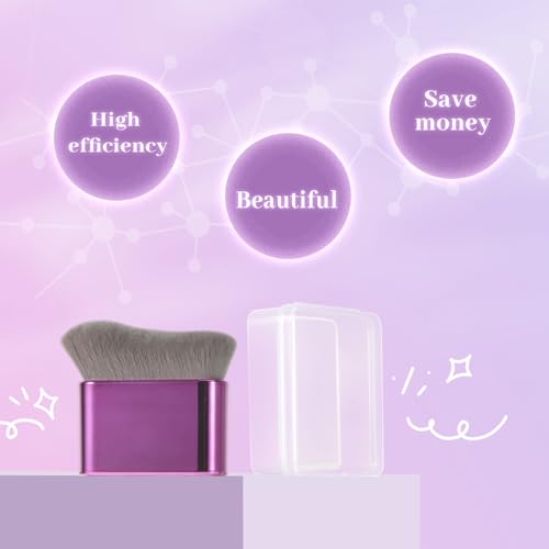 Yoseng Large Purple Self Tanner Brush with Box – Streak-Free Body & Face Makeup Tool