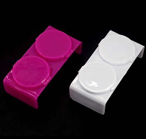 LASSUM 2PCS Nail Art Dappen Dish Cups with Lids for Acrylic & Liquid Mixing