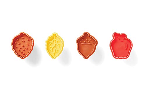 Fox Run 4-Piece Autumn Leaves Pastry and Cookie Stampers Set