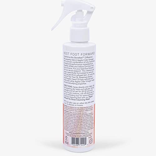 Benefeet Peeling Spray for Feet - 6.7 oz Exfoliator for Cracked Heels, Corns & Calluses