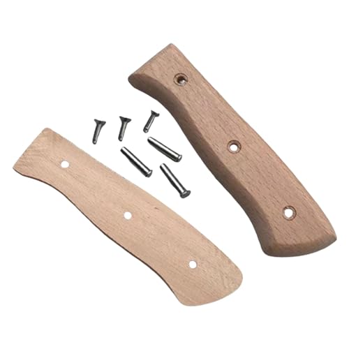 Qianly Wood Replacement Knife Handle for Butcher Knives, 13cm