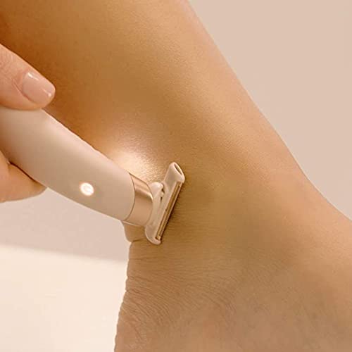 Flawless Nu Razor Replacement Heads, Rose Gold Plated Body With Covers, Compatible Hair Remover Head for Finishing Touch Women's Razor (2 Count)