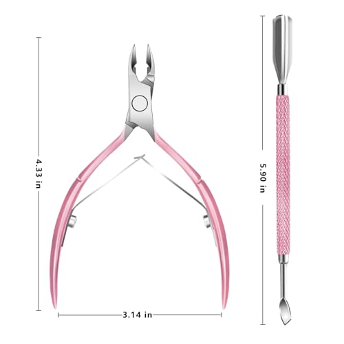 Professional Stainless Steel Cuticle Trimmer & Pusher Set