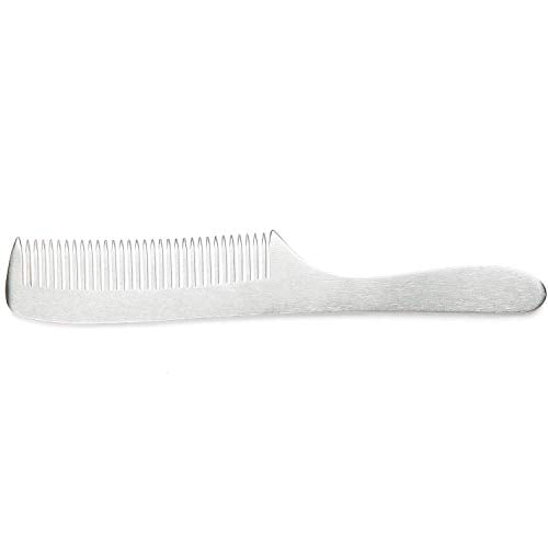Fendrihan Metal Fine Tooth Grooming Comb with Handle - 6.8 Inches