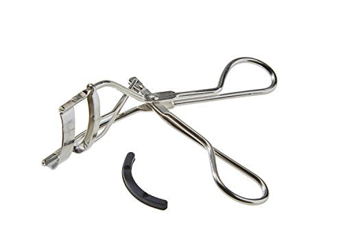 Mehaz Professional Eyelash Curler - Precision Chrome Tool with Silicone Pads