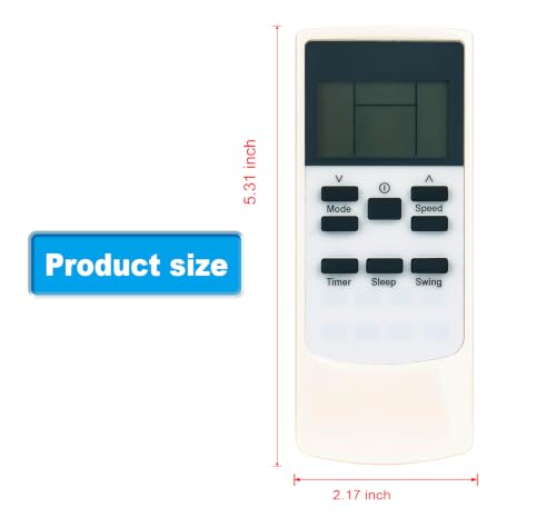 Frigidaire Compatible AC Remote YKR-H-531E for Portable Air Conditioners