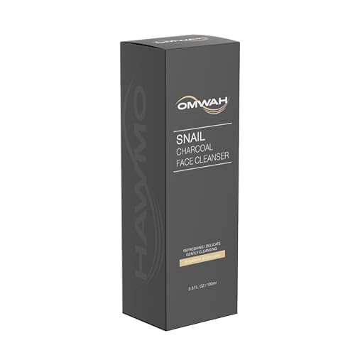 OMWAH Snail Mucin & Charcoal Deep Cleansing Gel 3.5 OZ - All Skin Types