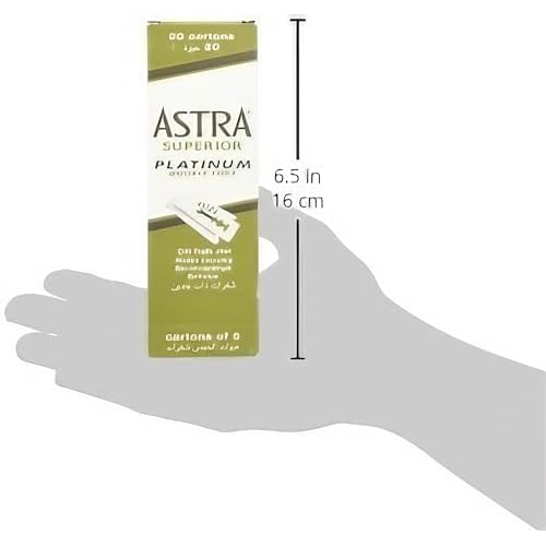 Astra Platinum Double Edge Safety Razor Blades,100 Blades (20 x 5)