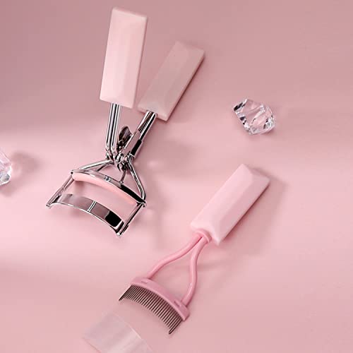 4 IN LOVE Pink Eyelash Curler & Comb Set with Refill Pads - Beauty Tool