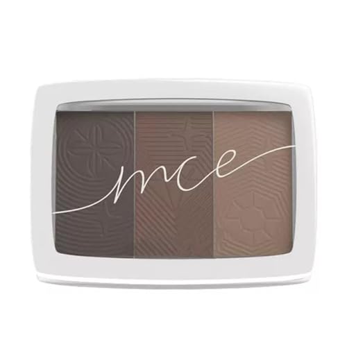 UOCK 3-Color Brow Powder Palette - Waterproof Eyebrow Kit for Natural, Defined Brows