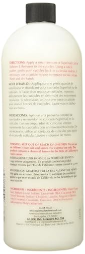SuperNail Cuticle Softener and Remover, Professional Formula, 32 Fl Oz