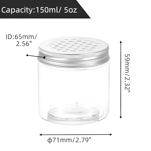 6 PCS Clear Storage Containers with Hollow Lids - 5 oz Aroma Bead Jars