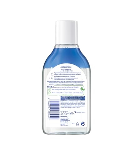 NIVEA Regenerating Serum-Infused Micellar Water, 400ml - Gentle Makeup Remover