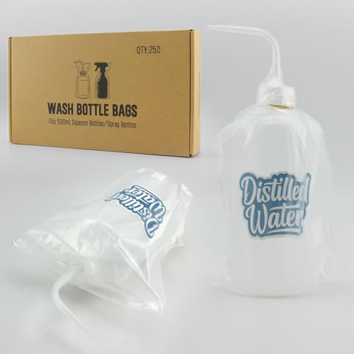 Clear Tattoo Bottle Bag Kit – 250PCS for 17oz/500ml Bottles