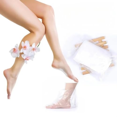 400-Pack Disposable Plastic Foot Covers for Pedicure & Spa Treatments