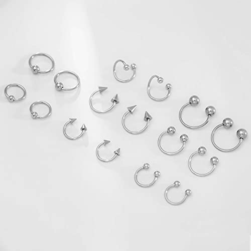 IPINK 14G-16G Rainbow Surgical Steel Body Piercing Kit