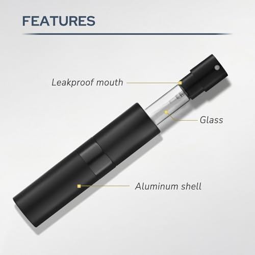 Fusupak Refillable Perfume Atomizer Spray Bottle 8ml - Multi Color 8pcs Travel Cologne Dispenser