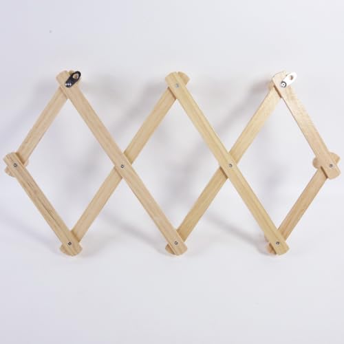 AMAPON Expandable Accordion Wall Hanger with 10 Pegs for Coats, Hats, and More