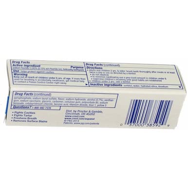 Crest Complete Whitening Plus Scope Mint Toothpaste - Travel Size (12 Pack)