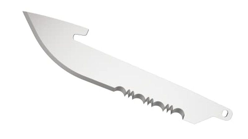OUTDOOR EDGE 3.0" Drop-Point with Serrations Blade Pack (Black, 6 Blades), Compatibility Blade Code 300