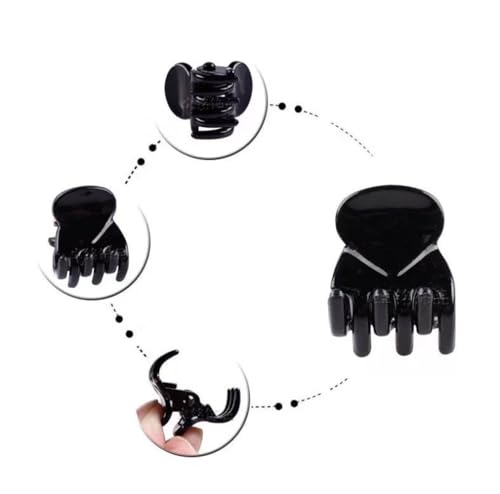 Mini Hair Claw Clips 100 Pack - Small Plastic Hair Accessories for Women & Girls
