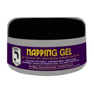 Nappy Styles Coconut Shea Castor Hair Grooming Gel 8oz - Softening, Moisturizing