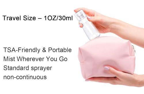 ESSKAM Pink 3 Pack Continuous & Travel Spray Bottles, 6.8oz 200ml + 1oz 30ml – Hair, Cleaning, Plants