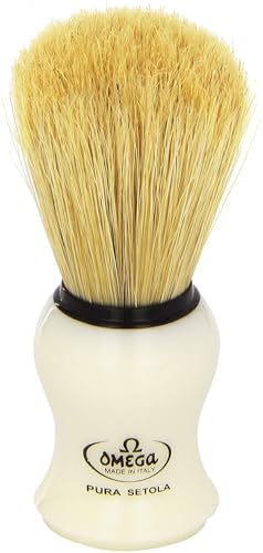 Omega 10066 Boar Shaving Brush with Ivory Handle - Italian Craftsmanship