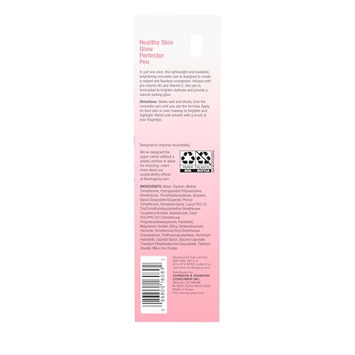 Neutrogena Healthy Skin Glow Perfector Concealer Pen - Light, 0.1 oz