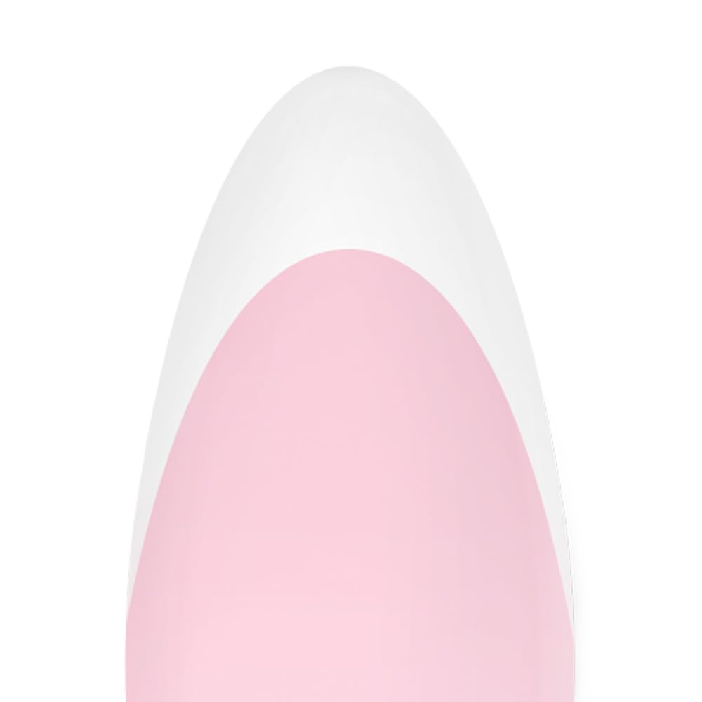 Beetles French Tips Press On Nails: 224 Pcs Pink Short Almond Press On Nails, Reusable Acrylic Nail Tips Soft Gel Nail Tips False Nails Art DIY for Women,16 Sizes