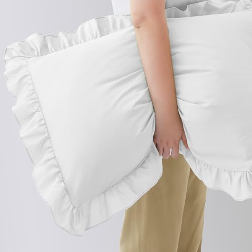 Ruffled Body Pillow Case 20"x54" - Soft Microfiber Cover
