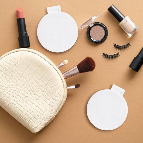 ZOOFOX 50-Piece Mini Round Makeup Mirrors, 2.7" x 2.4" for Travel
