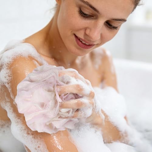 Large Bath Loofah Sponge Set 6x 75g Exfoliating Body Scrubbers for Shower