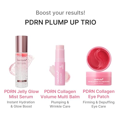 medicube PDRN Pink Collagen Volume Multi Balm Stick | Volufiline, PDRN, NAD, Collagen | Face & Body Balm for Under-Eyes, Neck, Forehead, Smile Lines, Lips | Plumping, Radiance, Line Care | K-Beauty