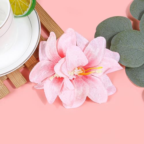Velvet Lily Floral Hair Clips Set – 10 Pack Wedding Barrettes for Women